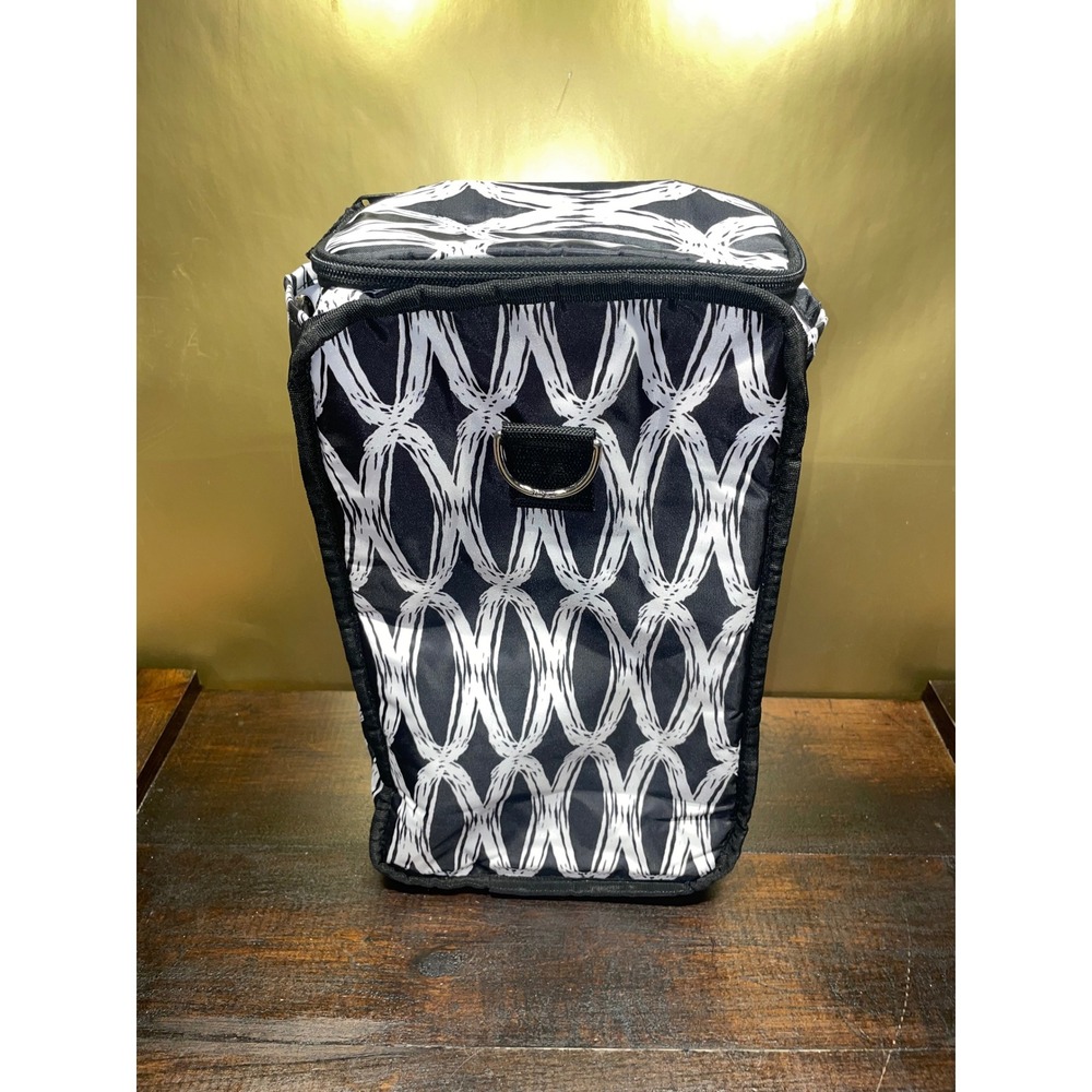Thirty-One Black White‎ Graphic Print Insulated Bag Cooler Carry Case